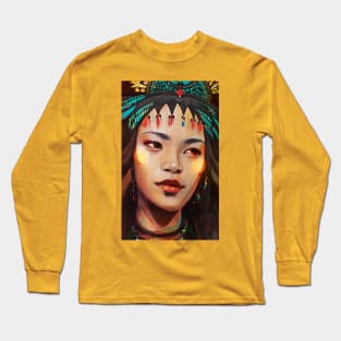 Ethnic woman portrait Long Sleeve T-Shirt